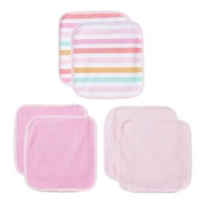 Cloud Island Baby Washcloth Set 6 Pack in Pink